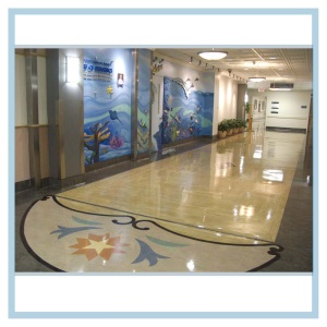 pediatric-entranceway-mural-3d-fish-3d-wave