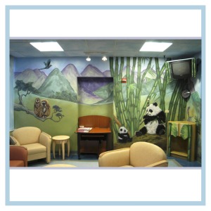 monkeys-and-pandas-rainforest-mural-3d-art-hospital-mural