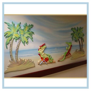 3d-palm-trees-lizards-on-beach-healthcare-design-art-for-hospitals-beach-theme-tropical