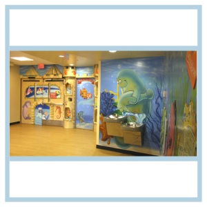 er-entrance-manatees-fish-theme-hospital-murals