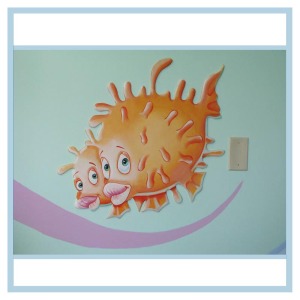 decals-stickers-for-hospital-wallsl-healthcare-design-fish-art-crabs-coral-patient-room-decorations-tropical-theme-orange