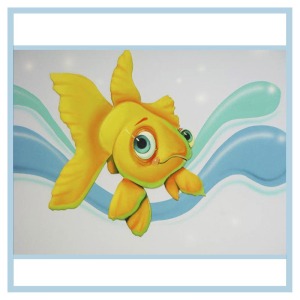 decals-stickers-for-hospital-wallsl-healthcare-design-fish-art-goldfish-closeup