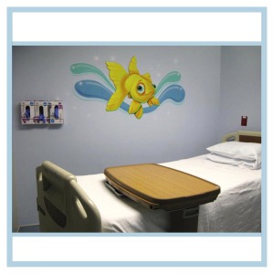 decals-stickers-for-hospital-wallsl-healthcare-design-fish-art-goldfish