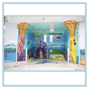 peds-entrance-ceiling-painting-3d-fish-hospital-art-healthcare-design-coral-sub