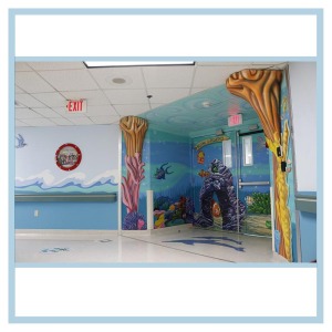 peds-entrance-ceiling-painting-3d-fish-hospital-art-healthcare-design-coral