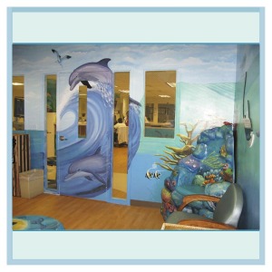 dolphins-mural-nautical-coral-furniture-hospital-art