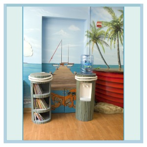 piling-bookcase-custom-water-cooler-hospital-art