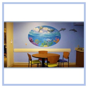 3d-fish-mural-dolphins-hospital-art-healthcare-design