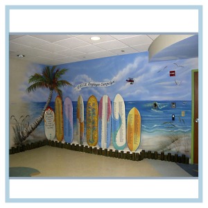 hospital-design-tropical-theme-island-ocean-recognition-wall