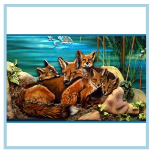 3d-carved-foxes-hospital-mural-healthcare-art