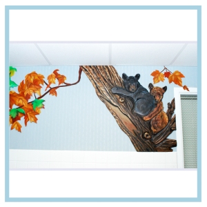 healthcare-design-bears-on-tree-wall-art-hospital-wall-art