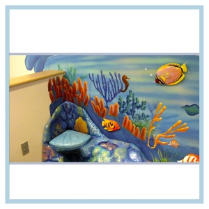 3d-fish-murals-clinic-art-underwater-theme-healthcare-design-underwater-theme-orcas-rainbow-childrens-playroom-coral-seat