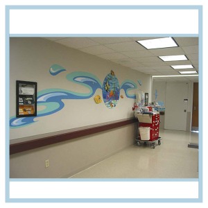 waves-down-hallway-murals-healthcare-design-hospital-art-3d-fish