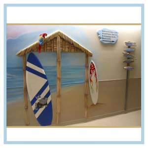 surfboards-tiki-hut-signage-healthcare-art-hospital-design