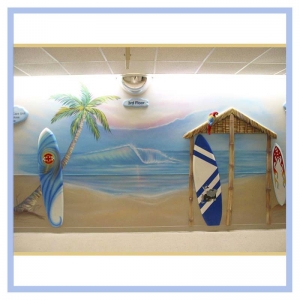 surfboards-beach-theme-parrot-palm-tree-hospital-art-icu-custom-design