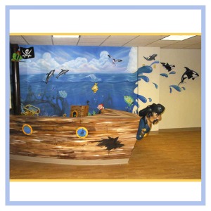 pirate-ship-nautical-theme-pediatric-waiting-room-orca-whales-3d-fish-hospital-art-healthcare-design