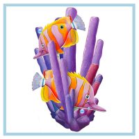 Butterfly Fish in Purple Coral