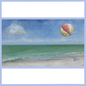 breezy ball on beach