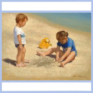 children on beach